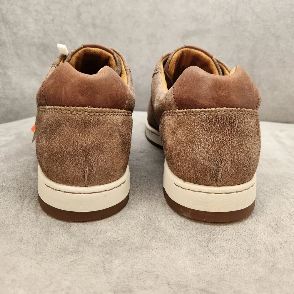 Born Sneakers Men's 10 Taupe Distressed Suede Captain Low Top Casual New $130